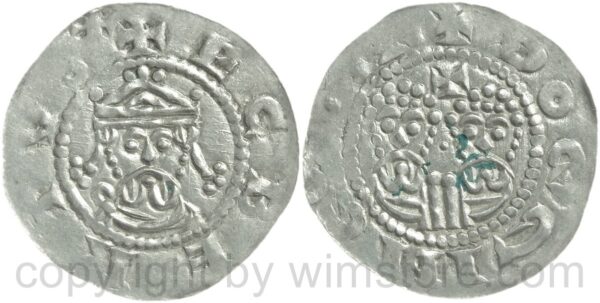 niederlande grafschaft friesland, egbert ii., um 1068 1090, graf von friesland, +ecbertvs // doggingvn, simon und judas, 1 penning 1068 1077, silber, ss (kopie)