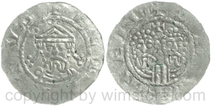 niederlande grafschaft friesland, egbert ii., um 1068 1090, graf von friesland, +ecbertvs // doggingvn, simon und judas, 1 penning 1068 1077, silber, ss (kopie)