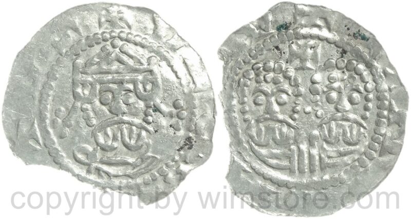 niederlande grafschaft friesland, egbert ii., um 1068 1090, graf von friesland, +ecbertvs // doggingvn, simon und judas, 1 penning 1068 1077, silber, ss (kopie)