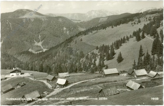 turnau, turnauer alpe gegen hochanger und hochschwab