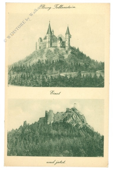 st. georgenthal, burg tollenstein einst und jetzt st. georgenthal, burg tollenstein einst und jetzt