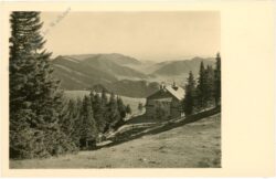 klostertal, sparbacherhütte am schneeberg, blick gegen puchberg