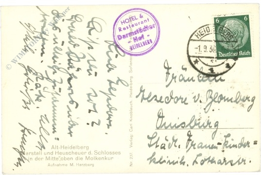 heidelberg, alt heidelberg, marstall und heuscher d. schlosses