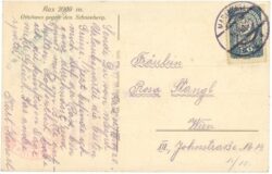 rax, ottohaus gegen den schneeberg