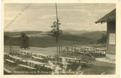 wolfsgraben, fernausblick von der wallbergerhütte am roppersberg