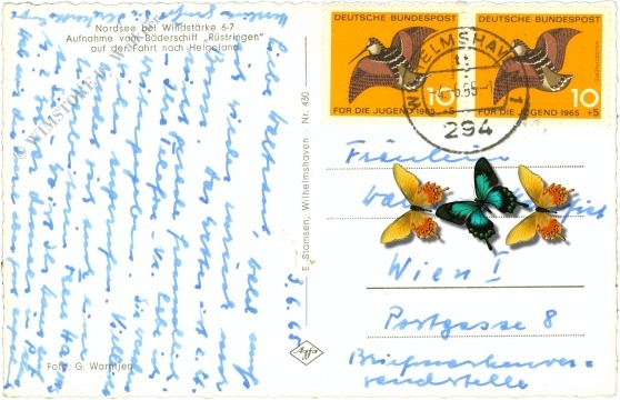 nordsee, bei windstärke 6 7, aufnahme vom bäderschiff rüstringen auf der fahrt nach helgoland