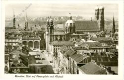 münchen, blick auf odeonsplate und altstadt