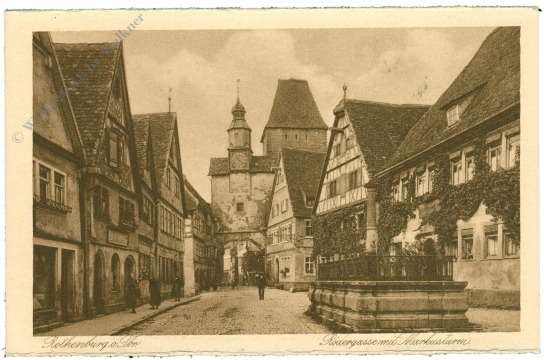 rothenburg o. tauber, rödergasse mit markusturm rothenburg o. tauber, rödergasse mit markusturm