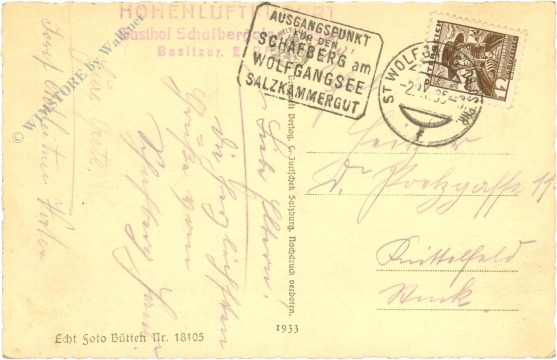 st. wolfgang, blick vom schafberg gegen dachstein