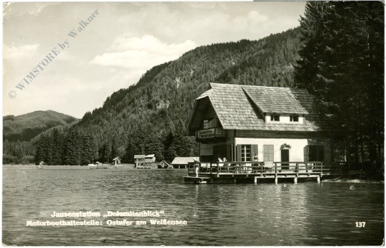 weißensee, jausenstation dolomitenblick, motorboothaltestelle: ostufer