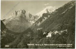 kötschach mauthen, ederwirt a.d. plöckenstrasse mit cellonkofel und kellerwand