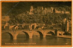 heidelberg, blick auf alte brücke und schloss
