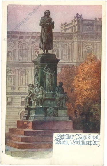 wien 1, schillerplatz, schiller denkmal