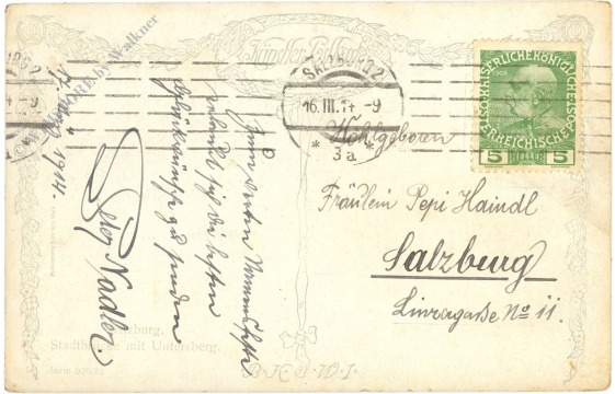 salzburg, staatsbrücke mit untersberg