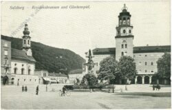 salzburg, residenzbrunnen und glockenspiel