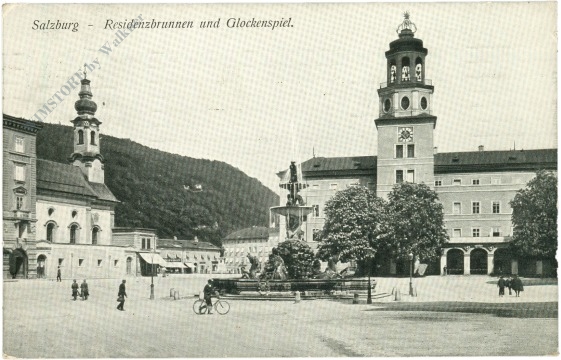 salzburg, residenzbrunnen und glockenspiel salzburg, residenzbrunnen und glockenspiel