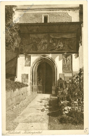 hallstatt, kirchenportal