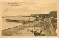 sassnitz auf rügen, hafen mit bahnhof
