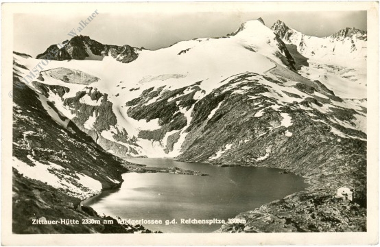 krimml, zittauer hütte am wildgerlossee g.d. reichenspitze krimml, zittauer hütte am wildgerlossee g.d. reichenspitze