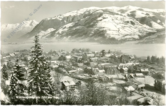 zell am see, ortsansicht im winter zell am see, ortsansicht im winter