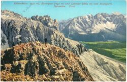kölnerhütte, karerspitze und latemar vom rosengartl, dolomiten