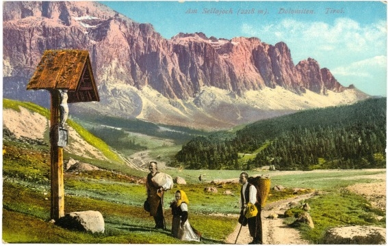 dolomiten, am sellajoch