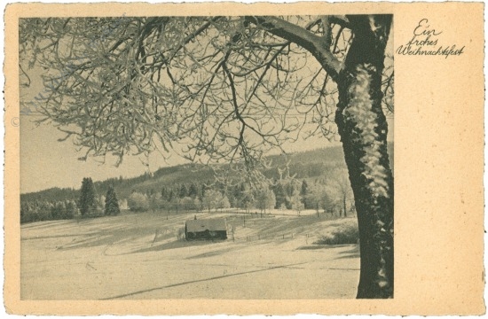 weihnachten, verschneite landschaft