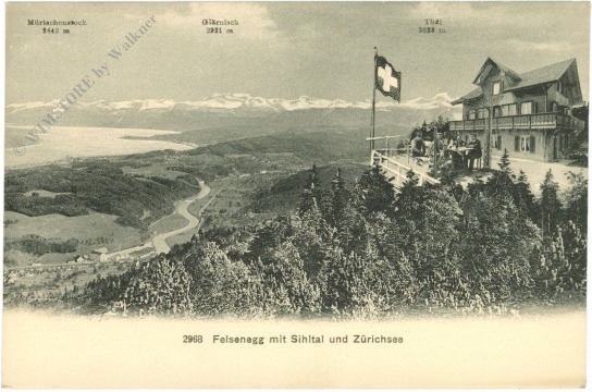 felsenegg, mit sihltal und zürichsee