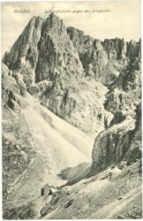 gröden, langkofelhütte gegen den langkofel