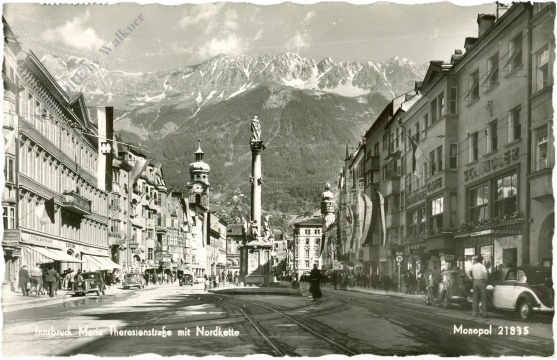 innsbruck, maria theresienstrasse mit nordkette