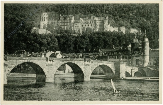 heidelberg, alte neckarbrücke und schloß