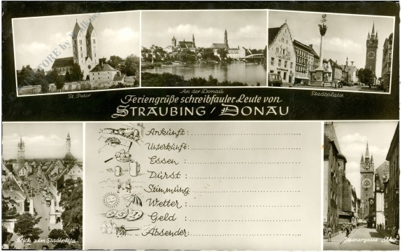 straubing, multiansicht straubing, multiansicht