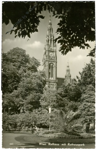 wien 1, rathaus mit rathauspark