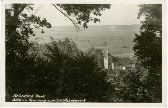 markt falkenberg, blick v.d. carlsburg zum schiffshebewerk markt falkenberg, blick v.d. carlsburg zum schiffshebewerk