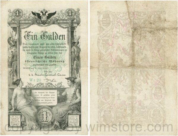 Österreich, franz josef i., 1 gulden 7. juli 1866, serie wr 20, pa 150; 5