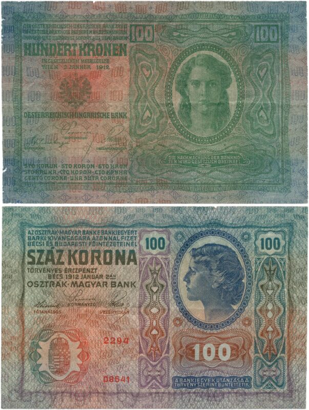 Österreich, franz josef i., 100 kronen 2. jänner 1912, serie 2294, p 12; 4