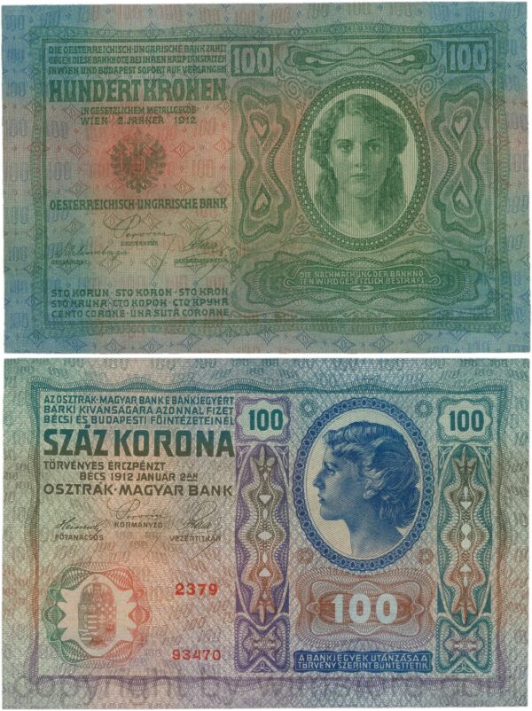 Österreich, franz josef i., p12, 100 kronen 2. jänner 1912