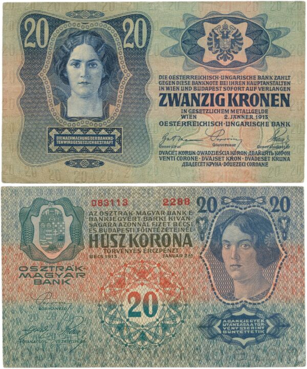 Österreich, franz josef i., 20 kronen 2. jänner 1913, serie 2288, p 13; 3