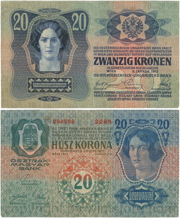 Österreich, franz josef i., 20 kronen 2. jänner 1913, serie 2299, p 13; 3 (kopie)