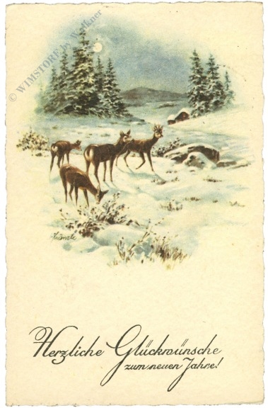 neujahr, rehe am flussufer neujahr, rehe am flussufer