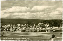 leutkirch, blick von schloss zeil auf leutkirch und allgäuer alpen