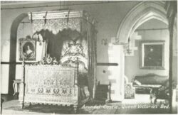 sussex, arundel castle, queen victoria's bed