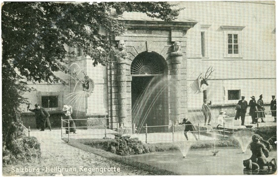 salzburg, schloss hellbrunn, regengrotte