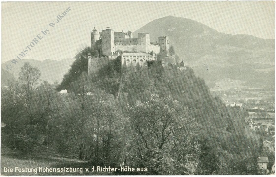 salzburg, die festung hohensalzburg v.d. richterhöhe aus salzburg, die festung hohensalzburg v.d. richterhöhe aus