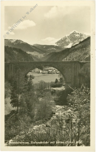 unterberg, brennerstrasse stephansbrücke mit serles