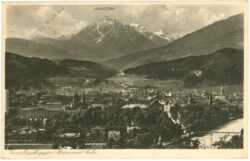 innsbruck, gegen süden mit serles