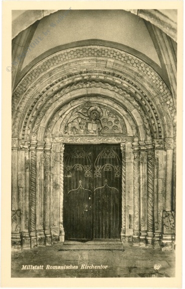 millstatt, romanisches kirchentor millstatt, romanisches kirchentor