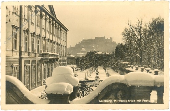 salzburg, schloss mirabell, mirabellgarten mit festung