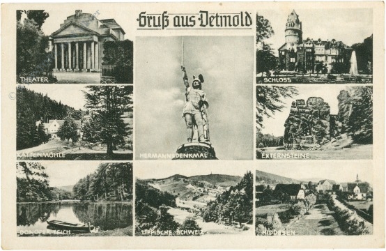 detmold, gruss aus, multiansicht detmold, gruss aus, multiansicht