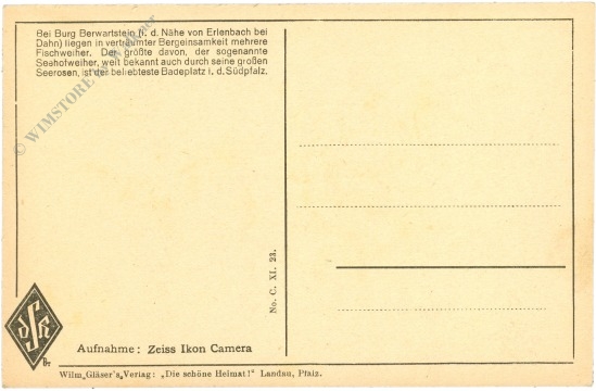 erlenbach bei dahn, burg berwartstein, seehofweiher